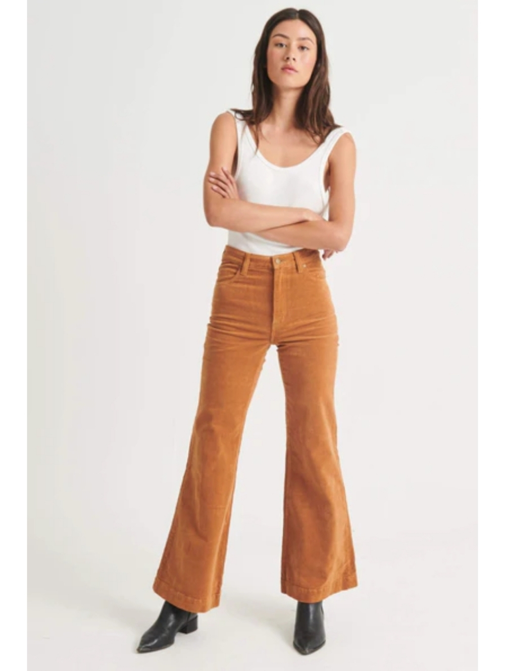 ROLLA'S High-Rise East Coast Corduroy Flare Jeans TanCord Size 29 NWT